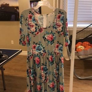 Woman’s floral maxi dress